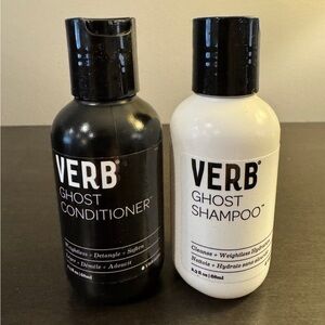 Verb Ghost Shampoo & Conditioner Set 2.3 oz 68 ml Each Travel Size NEW